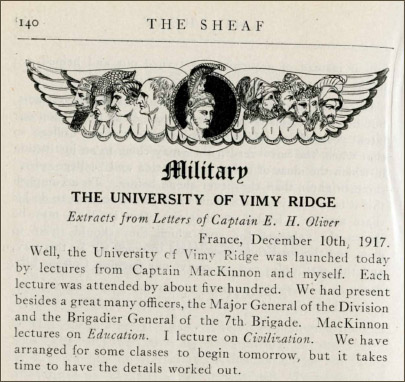 The University of Vimy Ridge